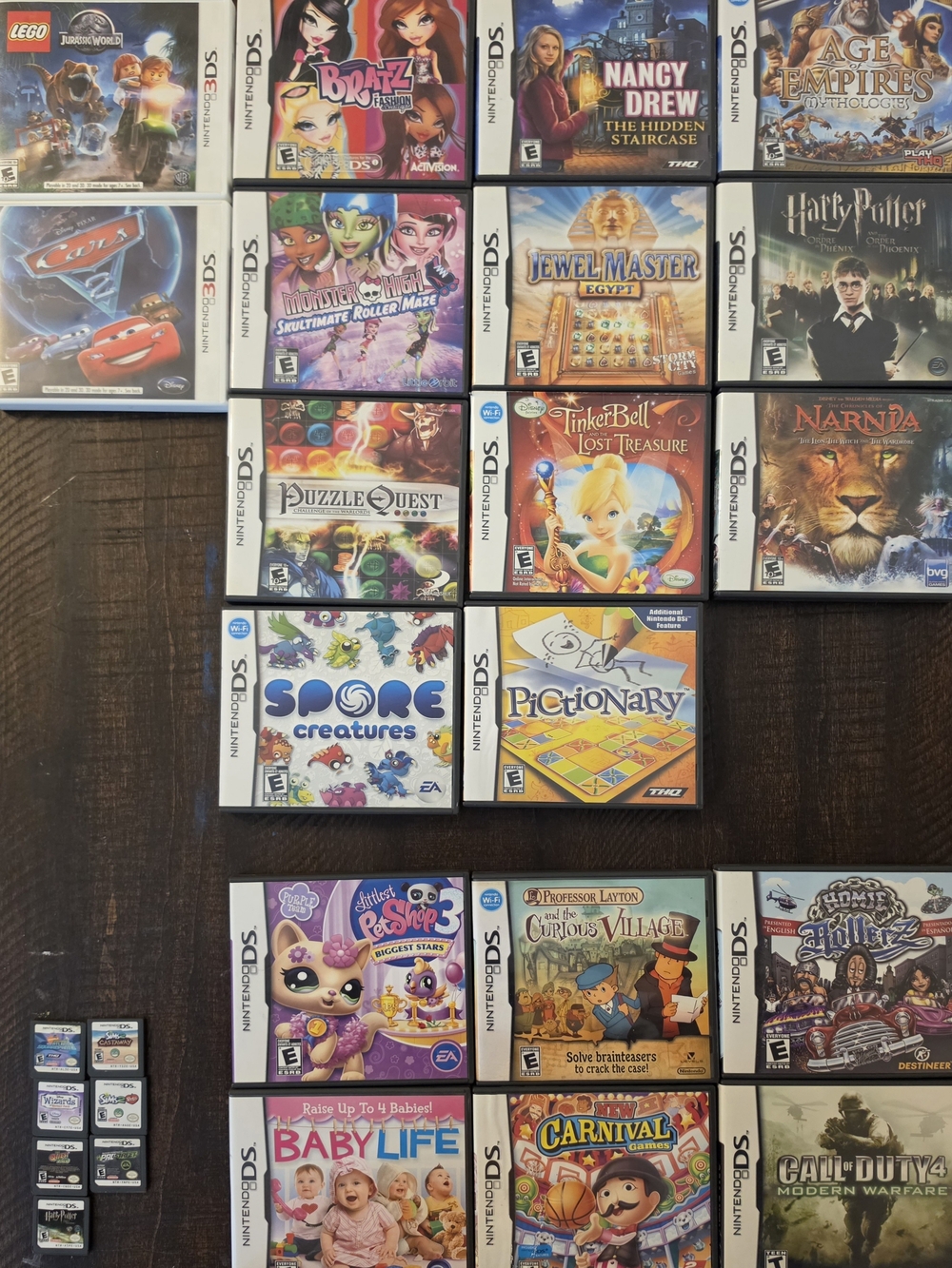 Lot of 26 Nintendo DS & 3DS Games - Professor Layton, Sims, Age of Empires +More